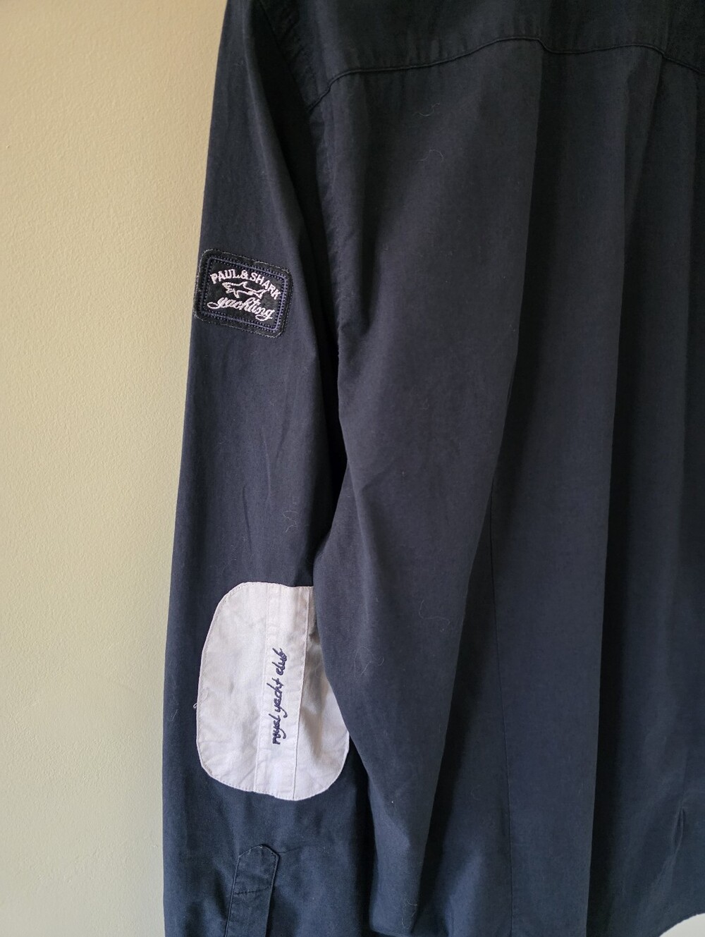 NWOT Paul & Shark L Modern Academia Nautical Yacht Club Embroidered Button Shirt - Picture 12 of 16
